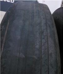 He Guan described the phenomenon of the running tyre partial abrasion.