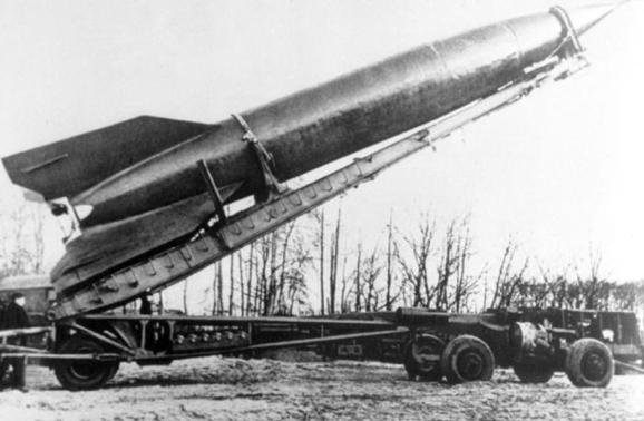 Un-manned - German V1 and V2 rockets - used to