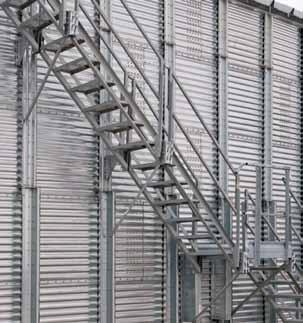 Our commercial stairs offer sturdy industrial construction with rest platform landings.