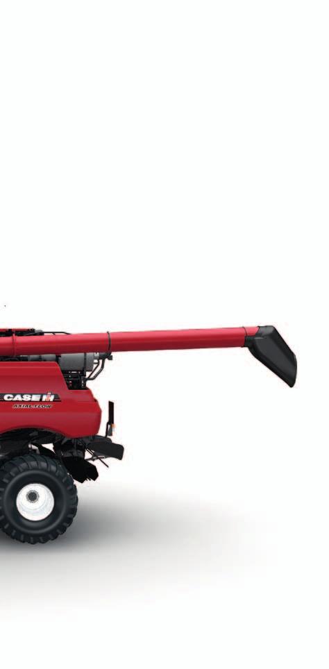 SAVE TIME IN LARGE FIELDS, UNLOAD ON THE GO With 240 series Axial-Flow combines, you can put large quantities of clean, undamaged grain into the grain tank fast.