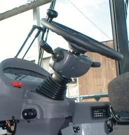 The two-spoke steering wheel allows maximum visibility of the monitor panel