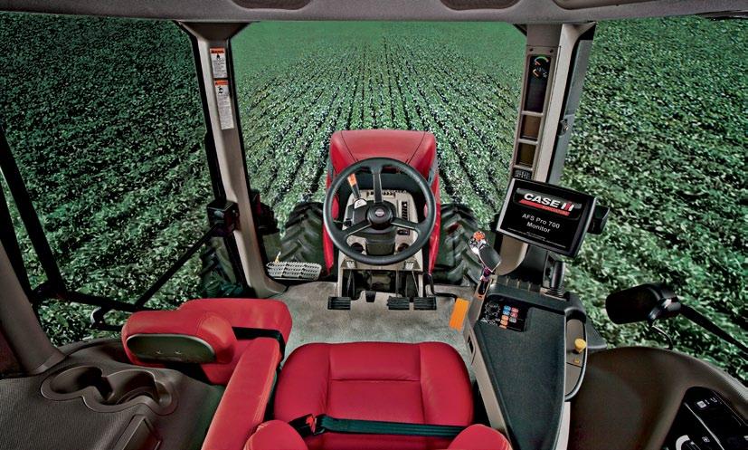 A B C D E F G MultiControl Armrest AFS Pro 700 Touch Screen Left-hand cab storage area Luxury carpeted floor reduces noise levels from transmission/drivetrain Instructional seat Heated seat: