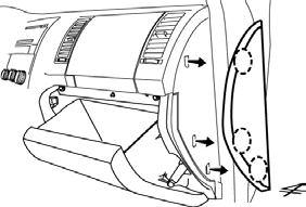 Nylon Panel Removal Tool (d) Open the Glove Box. (Fig. 2-4) (e) Remove the Passenger s Dash Side Cover.