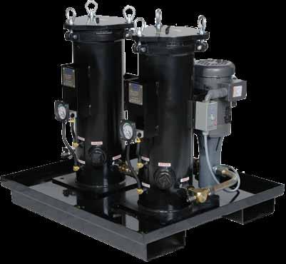 Fluids or Fluids with High Dirt Load The FSL series filter skids is now available with two housings in series which allows the flexibility to use staged