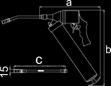 Grease Guns single stroke 170 bar cartridges and loose Grease gun for cartridges 15 x 50 mm and for loose grease (max. 400 ml).