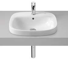420mm Overfl ow 1 taphole Debba Semi Inset Basin