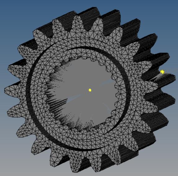 Figure 13, First Gear with a Spline Preprocessing Repeating the same process as before for