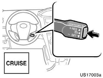 Cruise control (on some models) The cruise control is designed to maintain a set cruising speed without requiring the driver to operate the accelerator.