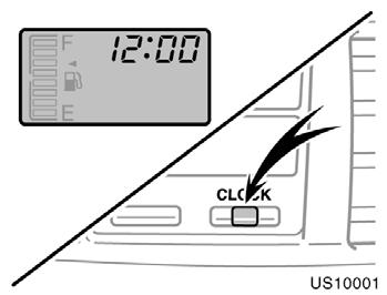 Clock US10001 If the electrical power source has been disconnected from the clock, the time display will automatically be set to 1:00 (one o clock).