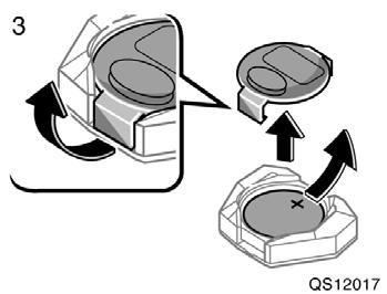 QS12016 2. Remove the module from the key case. QS12017 3. Remove the battery cover of the module. NOTICE Do not bend the terminals. 4.