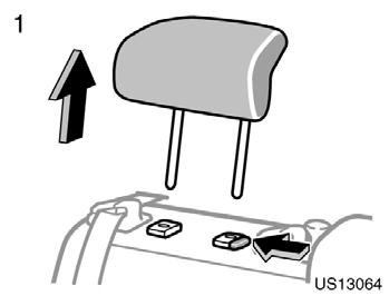 US13064 US13065a US13066 TO USE THE ANCHOR BRACKET: 1. Remove the head restraint. 2.