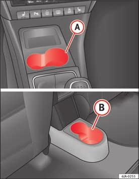 Note The glove compartment can hold a bottle no larger than 1 litre. Storage compartment for reflective vest Fig.