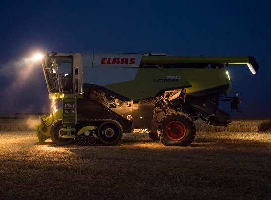 A touch of a button is all that is required to summon up the full power of the LEXION to ensure that it can continue to operate in the most challenging ground conditions: with maximum pulling power,