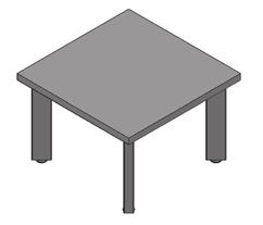 19 193 Occasional Tables (Complete Tables) Universal Support Furniture (^) Base Finishes List: A Clear Anodized Alum.