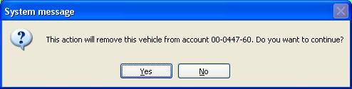 d. Remove link. While processing vehicles, you may need to remove a vehicle from an account.
