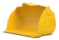 Komatsu high efficiency buckets enable easier bucket fill and significantly higher fill