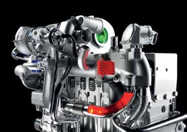 lash adjuster, also maintenance-free. The new engine has been meticulously designed with an electronically cooled and regulated, external EGR linked only to the DOC (Diesel Oxidation Catalyst), i.e. a simple Diesel engine catalyst, to comply with the emissions standards currently in force.