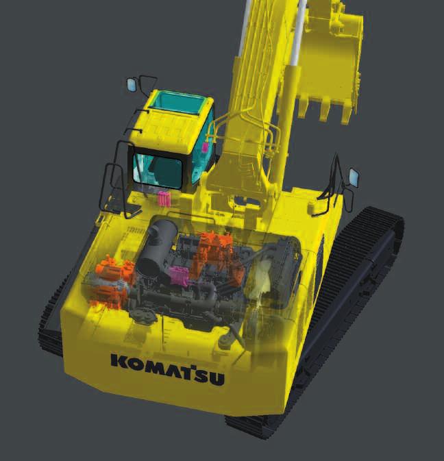 PC600LC-8 H YDRAULIC E XCAVATOR PRODUCTIVITY FEATURES LCD color monitor Hydraulic control valve Hydraulic system controller Komatsu s new ecot3 engines are designed to deliver optimum performance