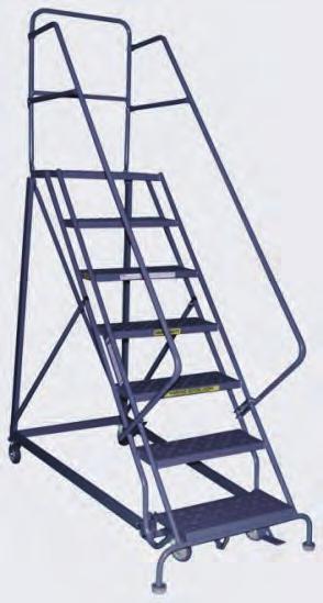 00# HEAVY-DUTY FORWARD DESCENT SAFETY ANGLE ROLLING LADDER 00 lb.