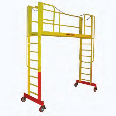REFRIGERATOR TRUCK ROLLING ACCESS PLATFORM Provides fall protection during routine maintenance and inspection of refrigeration units on small- to medium-sized trucks.