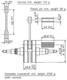 6 DRAWING OF THE COMBUSTION CHAMBER AND CYLINDERHEAD ICC COMBUSTION CHAMBER VOLUME = 10.2 cm³ ±0.