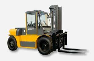 Diesel forklifts: 8-10 TON ENGINE POWERED FORKLIFT Technical Parameter Model CPCD80 CPCD100 Characteristic Power type Diesel Diesel Rated capacity kg 8000 10000 Load center mm 600 600 Lift height mm