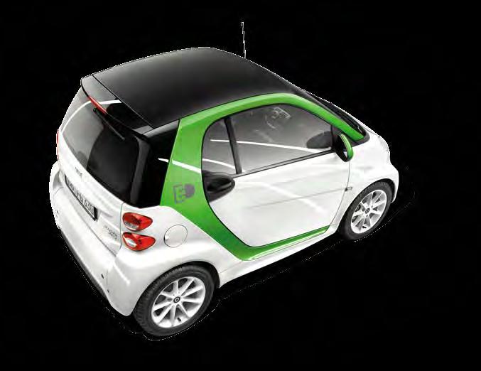 Innovative Page 11 Power consumption: Driving with 100% electricity is not only easy on the environment,¹ but also on your pocket. This is because the smart fortwo electric drive consumes just 15.