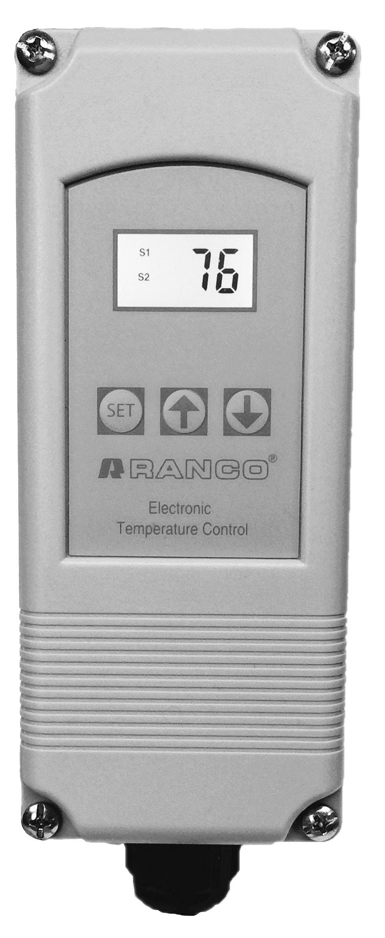 INSTALLATION DATA ETC TWO STAGE ELECTRONIC TEMPERATURE CONTROL The Ranco ETC is a microprocessor based family of electronic temperature controls, designed to provide on/off control for commercial