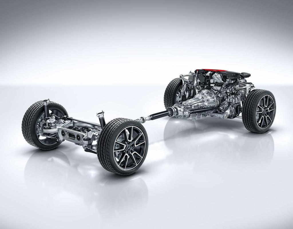Chassis and Suspension From highly comfortable to sporty and firm: AMG RIDE CONTROL sports suspension with 3-level adaptive damping adjustment With its sportily tuned suspension, the Mercedes-AMG C