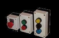 Control Stations, Tower Lights & Limit Switches Control Stations Self Extinguishing ABS plastic Top or Bottom Wire Entry IP65 Protection Empty or completely wired stations available Empty stations