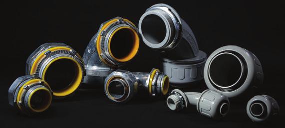 Liquid-Tight Connectors UL listed liquid-tight fittings are manufactured for easy, tight-fitting connections. Select from high quality non-metallic or zinc material in both straight and angled styles.