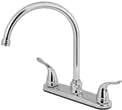 Kitchen Faucets TWO HANDLE KITCHEN FAUCETS - LEAD FREE Two lever handles Easy installation Brass / plastic hybrid waterways Ceramic cartridges PART NO.