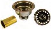 Plumbing Specialties KITCHEN SINK STRAINERS - TURN & SEAL Heavy gauge stainless steel construction Stainless steel threads Metal locknuts Three prong basket seal Made in Canada 3209-801 With brass