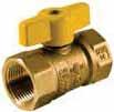 Solder 21/2" 2 6 1107-850 Solder 3" 2 4 1107-851 Solder 4" 1 2 GAS BALL VALVES - ONE-PIECE BODY One-piece forged brass body 1/2 PSIG and 5 G ASME B16.