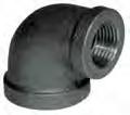 Fittings & Nipples BLACK MALLEABLE IRON PIPE FITTINGS Malleable iron Pipe threads comply with ANSI B1.