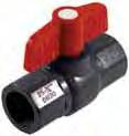 Valves PVC BALL VALVES - PUSH-FIT Sure Seal window allows view of pipe connection Use without solvents Quarter-Turn Operation Fits both Schedule 40 and Schedule 80 pipe 1107-233 Push-Fit 1/2" 10 40