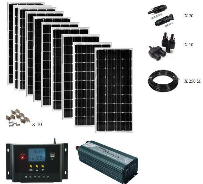 1000W HOME OFF GRID SYSTEM Home Energy Off-Grid Kits Solar Package 1.