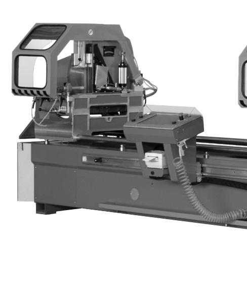 Electronic double head cutting machine 500 TS - 500 TS/22 Carbide saw blade 500/520 mm 1 controlled axis (linear positioning of moveable head) Pneumatic tilting heads from 45 ext to 90 (22,5 ext to