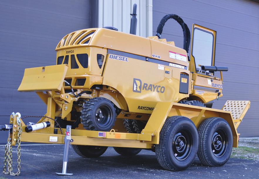 The Rayco TRSJRWB trailer is equipped with electric brakes and is specifically designed to haul the