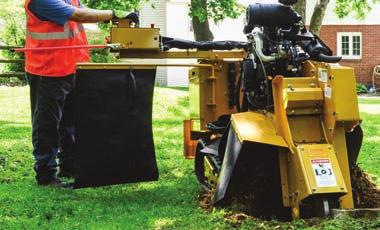 Huge, 51-inch cutting width tackles big stumps and a hydraulic backfill blade makes easy work of clean-up.
