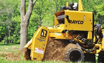 Excellent cutting power, radio remote controls, a hydraulic backfill blade, and expandable rubber tracks mean the RG45 Trac Jr can get to almost any stump and remove it quickly.
