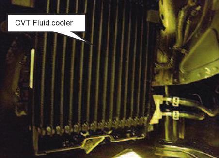 Flushing External CVT Transmission Auxillary Fluid Cooler Pathfinder Only 1. Remove the CVT fluid cooler (auxiliary fluid cooler) from vehicle. 2.