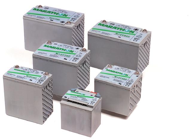 From the World Leader in VRLA Battery Technology Designed for durability in Telecommunications and Electric Utility applications, the TOP Terminal MARATHON series provides high performance and