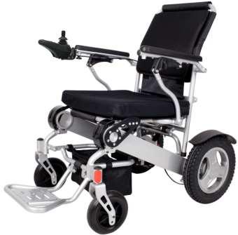 ELECTRIC LIGHT-WEIGHT FOLDING WHEELCHAIR SPECIFICATIONS -weighs 25 kg without batteries -weighs 28 kg with batteries -fully assembled electric wheelchair is 101cm long, 58cm wide, 93cm high (at top