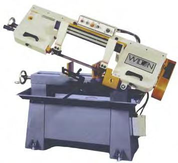 8"x13" HORIZONTAL BANDSAW SAWING 8"x13" HORIZONTAL BANDSAW Heavy-duty, rigid steel and cast iron construction of the head, and base provides full blade support and eliminates vibration and deflection.