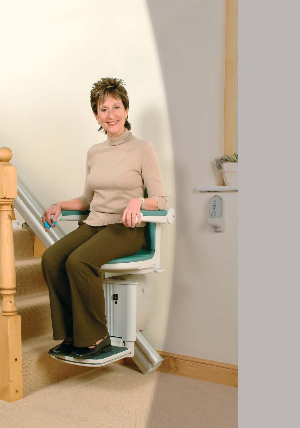 Discover the Standard SpaceSaver Perch benefits of a Minivator stairlift Designed with users in mind, the Minivator 1000 straight