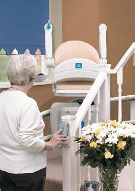The Minivator 2000 can even accommodate spiral staircases.