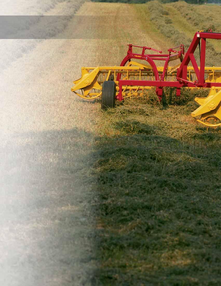 Dual raking saves you time Using two rakes instead of one cuts man-hours, fuel consumption and tractor time in half, doubling your productivity.