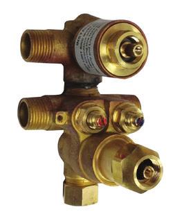 E-Mini Thermostatic Valve with Shut-Off or with Positive Shut-Off 2-Way Diverter Installation Instructions - Config.