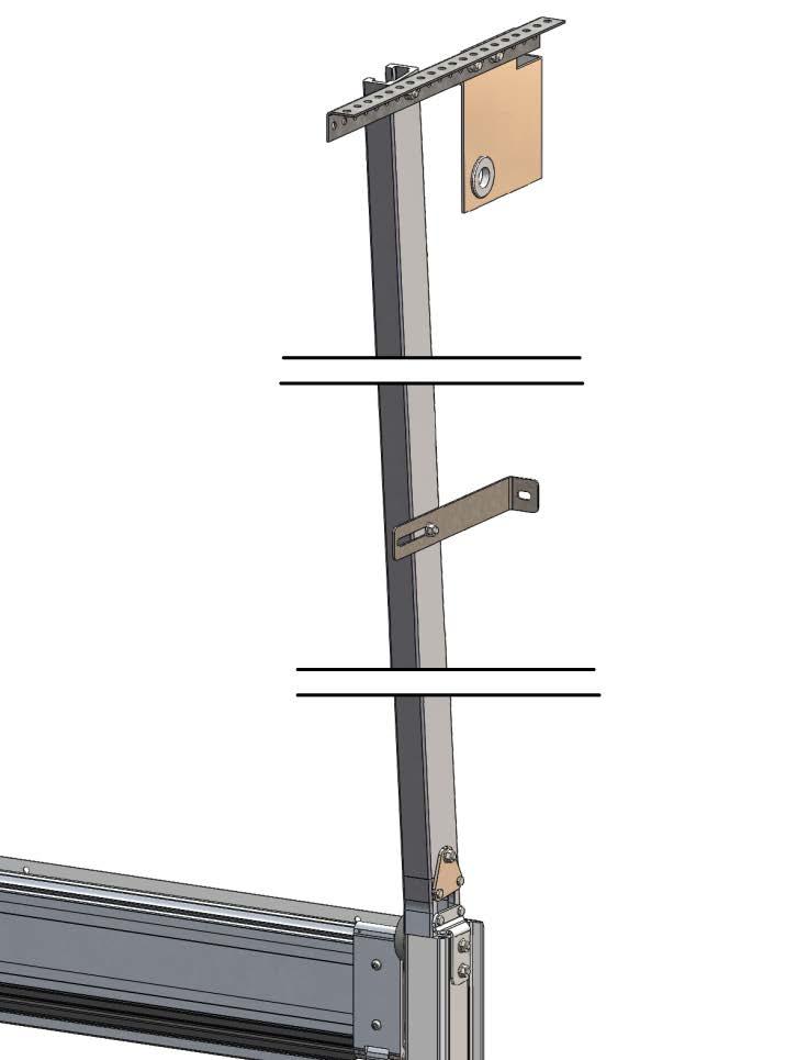 Hand-Side Column Front Shown Figure 62 Side Column- Lower Track Door Panel M8 Flanged Nuts The position and alignment of the track assemblies is most crucial to the door function and must be